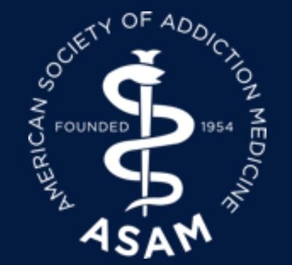 Logotip Ameriške družbe za medicino odvisnosti