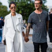 walking couple holding hands